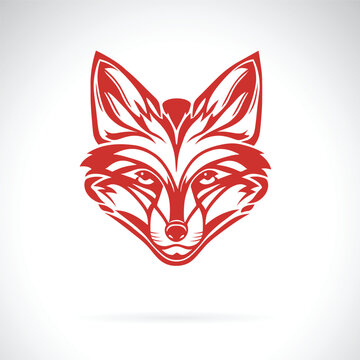 Vector of fox head design on white background. Easy editable layered vector illustration. Wild Animals.