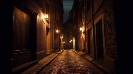 Narrow Street, Generative AI, Illustration