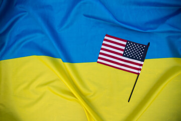Two flag. United States - Ukraine relations