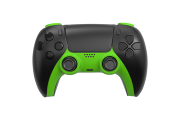 green and black video game controller