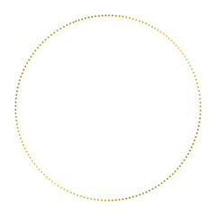 Gold circle frame.