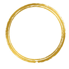 Gold circle frame.