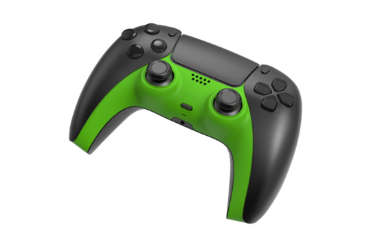 green and black video game controller