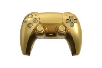 golden video game controller