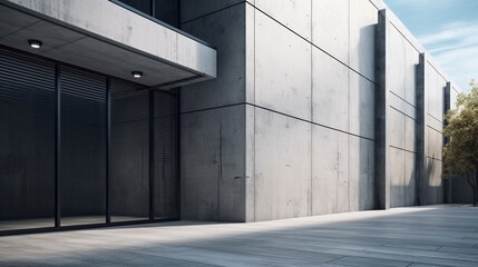 Obraz premium concrete building exterior with sky