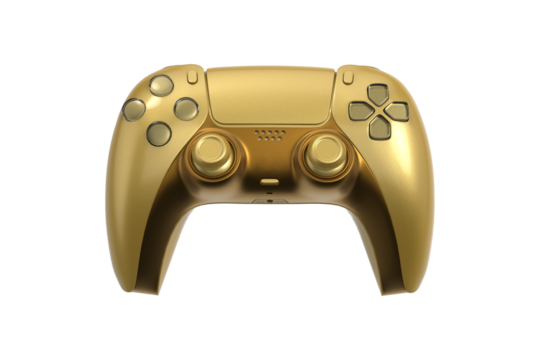 golden video game controller
