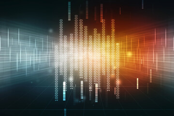 2d illustration Abstract futuristic electronic circuit technology background