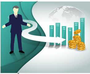 Design infographic template for business, finance and marketing. Vector illustration can be used for workflow layout, options, timeline, report