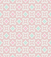Japanese Pastel Star Diamond Vector Seamless Pattern