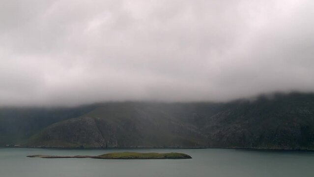 A shot of the bay around Tarbert and the mountains around Luskentyre on the Isle of Harris, part of the Outer Hebrides of Scotland.
