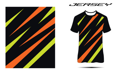 Tshirt sport design racing jersey for the front and back view of the club uniform