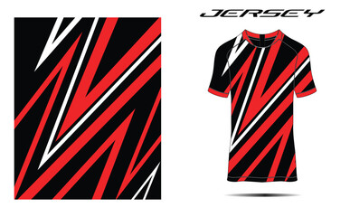 Tshirt sport design racing jersey for club uniform front and back view