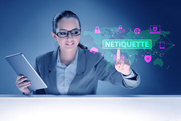 Concept of etiquette and netiquette
