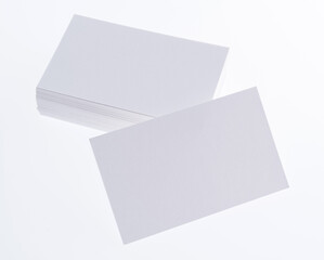 Stack white paper on white background