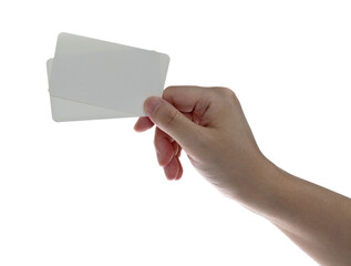 People hand holding a business cards