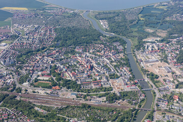 aerial view of the Nysa city