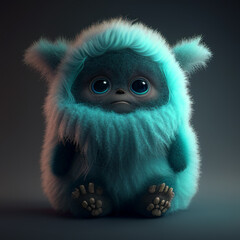 Fototapeta premium Cute Fluffy Monster