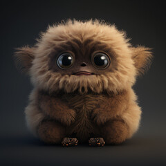 Fototapeta premium Cute Fluffy Monster