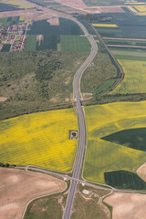 aerial view of the village near Nysa city