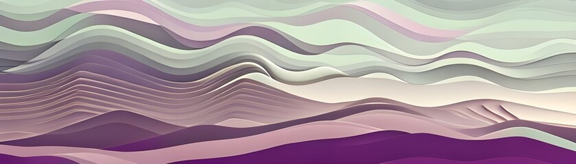Abstract Wavy Lines in Pastel Colors