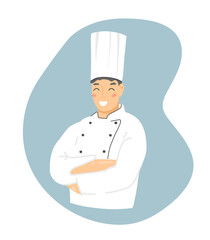 Chef vector illustration. Restaurant kitchen staff design