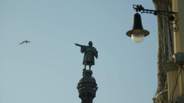 Christopher Columbus, in a square in Barcelona