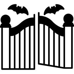 Cemetery gate Trendy Color Vector Icon which can easily modify or edit

