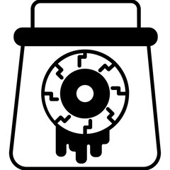 Eyeball jar Trendy Color Vector Icon which can easily modify or edit

