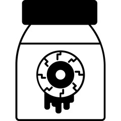 Eyeball jar Trendy Color Vector Icon which can easily modify or edit

