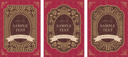 アンティーク　クラシック　フレーム飾り枠セット
