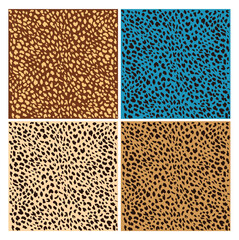 Leopard pattern seamless design, vector illustration background. Animal fur  (panthera pardus) fabric design.  