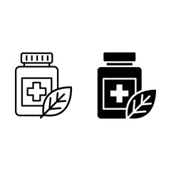 natural medicine bottle icon