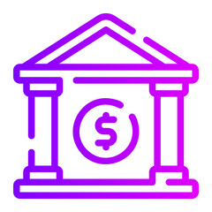 bank gradient icon