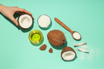 Product for beauty procedures, skin and body care - coconut oil