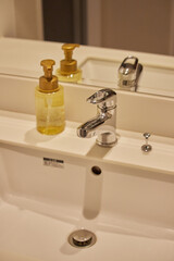 ホテルの手洗い場の風景