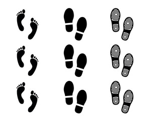 set of black and white icons