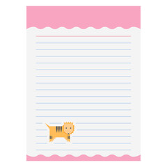 Cute Lion Paper Note Animal Kingdom Element