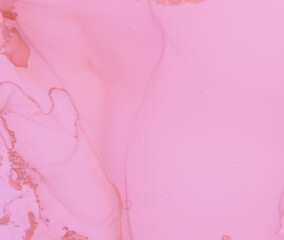 Pink Ink Wash. Liquid Illustration. Fluid Wave