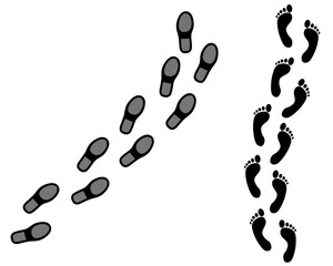 prints on white background