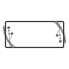 Hand drawn floral frame illustration 