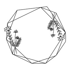 Hand drawn floral frame illustration 