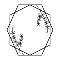 Hand drawn floral frame illustration 