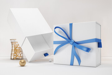 Ramadan Gift Boxes Right Side In White Background