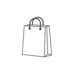 shopping bag logo icon design vector