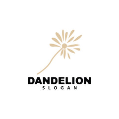 Dandelion Flower Vector, Flower Plant Illustration Icon, Dendelion Logo Simple Design