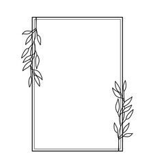 Hand drawn floral frame illustration 