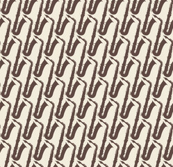 saxophone background / music theme seamless pattern