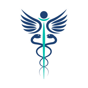 Arzt Icon Symbol Logo Äskulapstab  Schlange Doktor Medizin