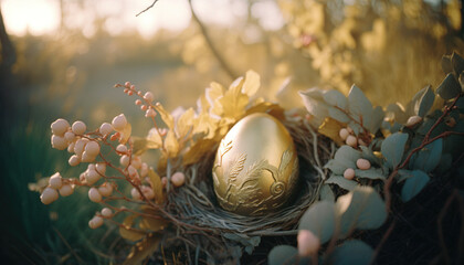 Obraz na płótnie Canvas Easter eggs, happy easter