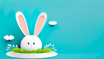 Obraz na płótnie Canvas rabbit illustration, happy easter
